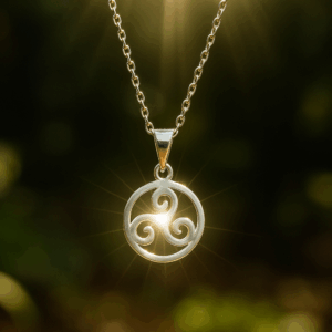 Pendentif Triskel Kanchi, Porteur d'Amour Inconditionnel (Argent 925) + chaînette offerte