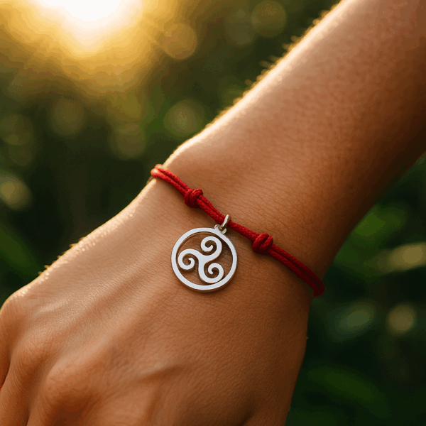 Bracelet Arariwa, le Gardien Rouge (argent 925) - Cordon réglable – Image 2